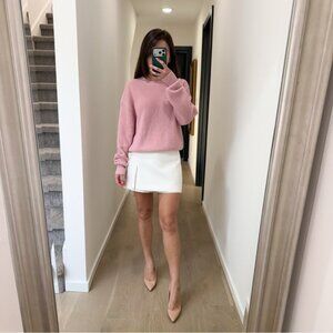 Aritzia Pink Cotton Wool Sweater